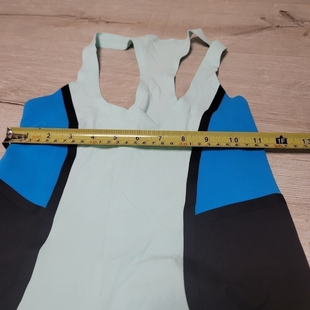 LULULEMON RacerBack Tank Top Color Block Blue Black - Picture 7 of 8